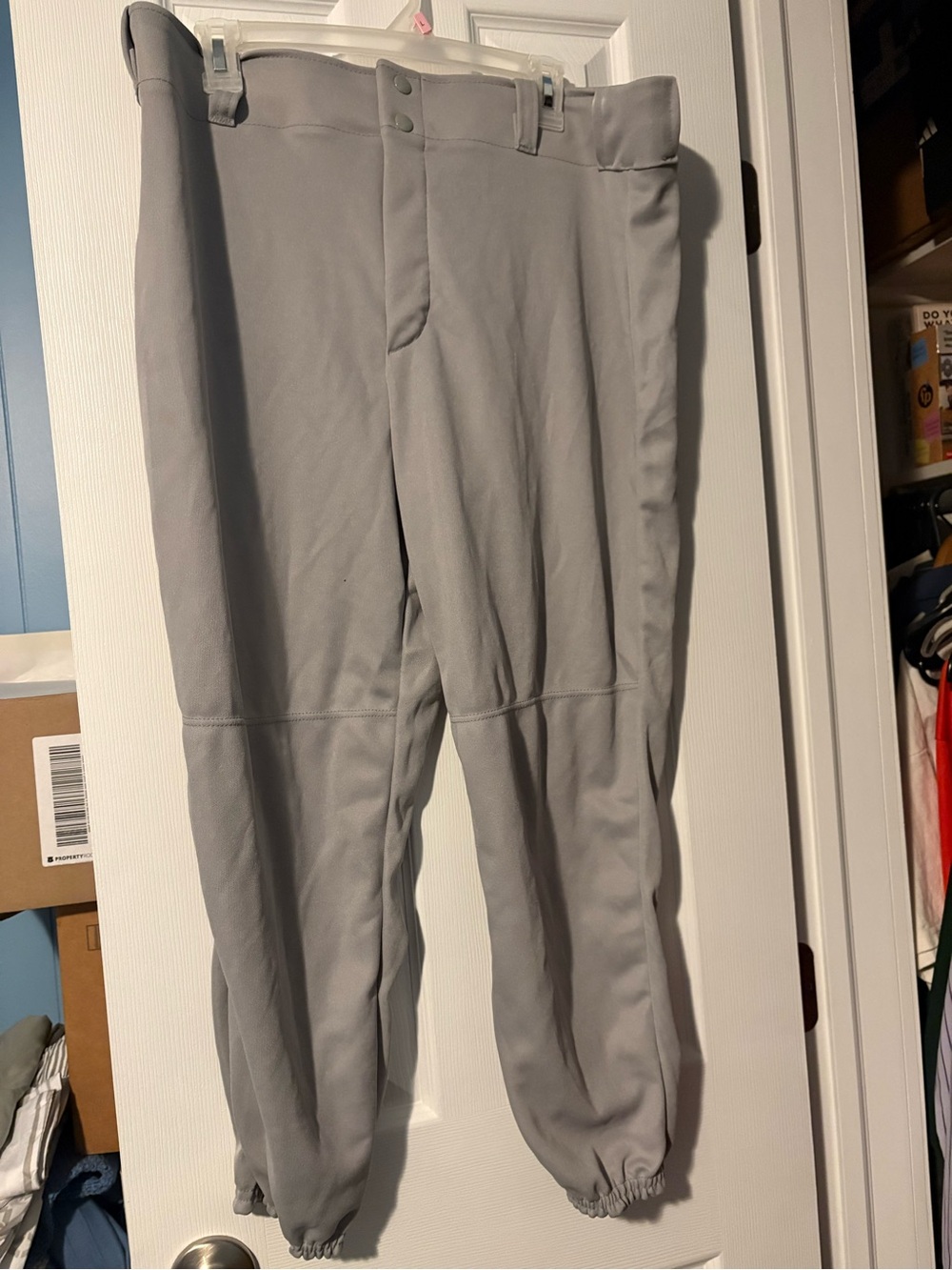 Gray Kids Athletic Baseball Pants - Lightweight Performance